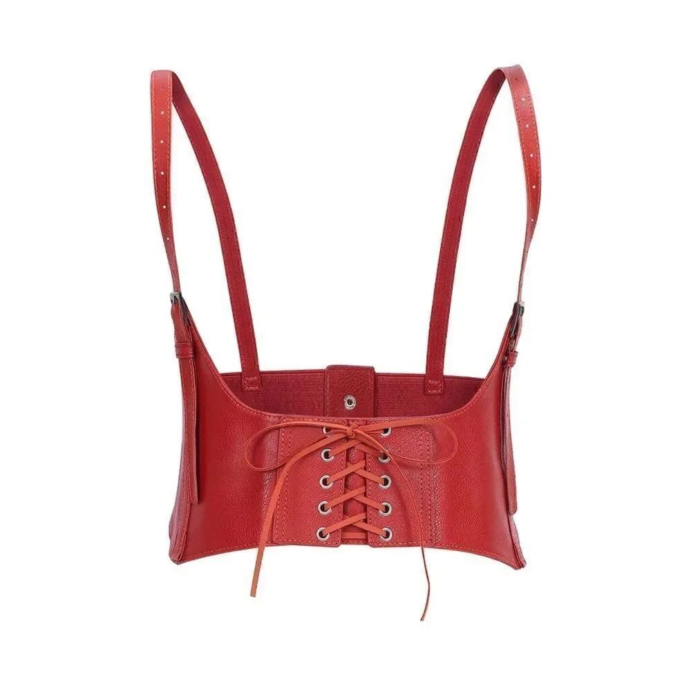Harness Belt Red Leather - Picture 2 of 5